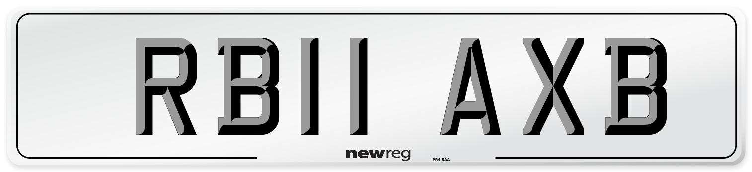 RB11 AXB Number Plate from New Reg